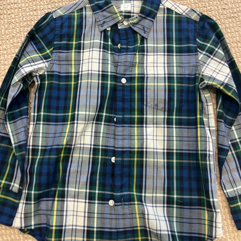 Boys J Crew Plaid Button-Up Shirt